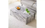 Table basse rectangulaire minimaliste TUYOHW, table de salon prête à l'emploi, table basse moderne en MDF avec texture naturelle