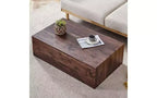 Table basse rectangulaire minimaliste TUYOHW, table de salon prête à l'emploi, table basse moderne en MDF avec texture naturelle