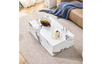 Table basse rectangulaire minimaliste TUYOHW, table de salon prête à l'emploi, table basse moderne en MDF avec texture naturelle