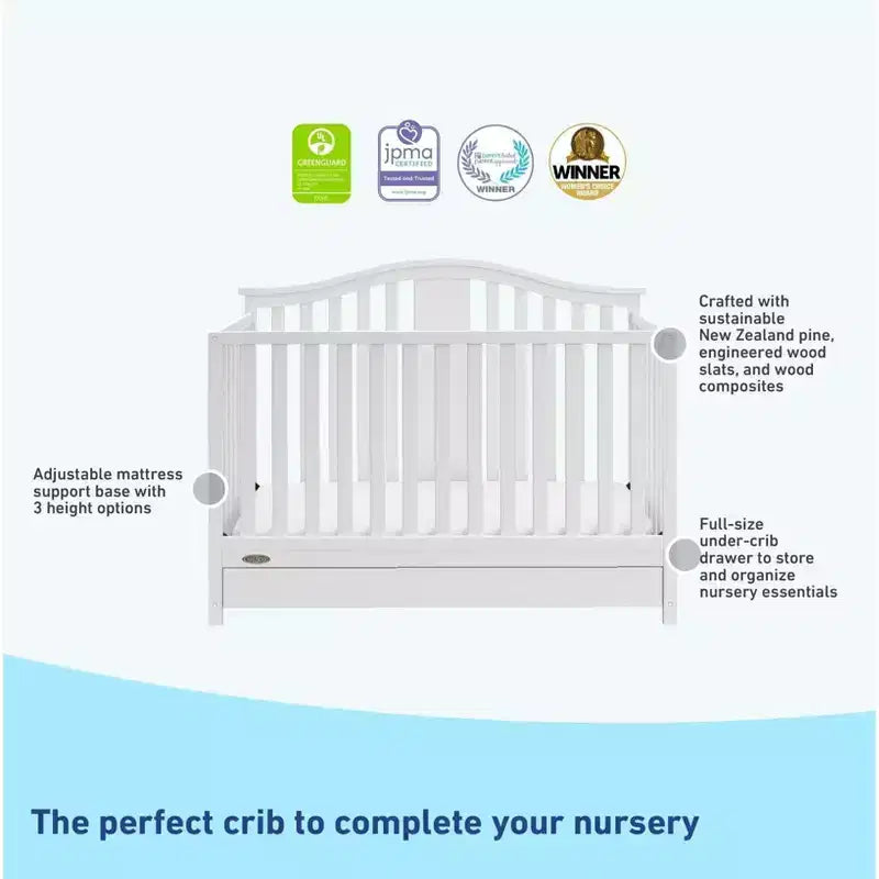 Lit de bébé convertible 4-en-1 Graco Solano avec tiroir
