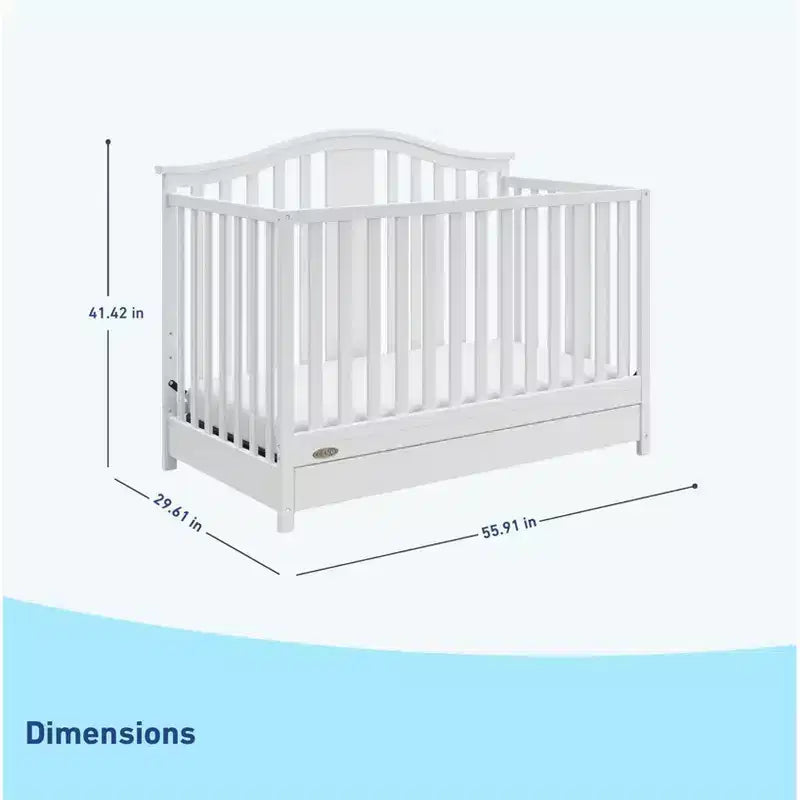 Lit de bébé convertible 4-en-1 Graco Solano avec tiroir