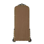 Miroir mural pleine longueur en métal arqué or antique de 24 x 48,5 pouces