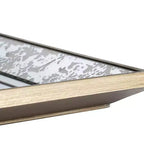 Miroir Mural Carré Argent Antique 60x60 cm avec Accents Floraux