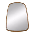 27 x 37 Inch Irregular Wall Mirror with Wood Frame