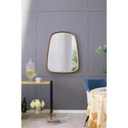 Miroir Mural Irrégulier 27 x 37 Pouces avec Cadre en Bois