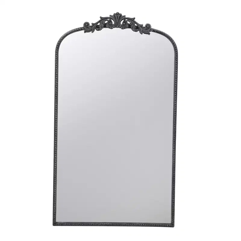 24 x 42 Inch Rectangular Wall Mirror with Baroque Inspired Frame