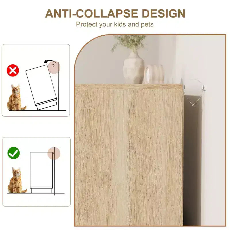 Commode 5 tiroirs en rotin pour chambre à coucher C, armoire tissée minimaliste avec cadre et pieds en bois intégrés, coffre de rangement haut