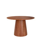 Table à manger ronde sur pied en bois d'hévéa style campagne française GDFStudio Joana