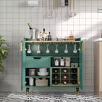Vitrine COZONY avec porte vitrée, meuble de rangement autoportant avec porte-verres et tiroirs