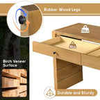 Table console incurvée Clihome avec rangement, table d'entrée en bois avec 2 tiroirs, tables consoles rustiques de style fermier pour entrée, couloir, salon