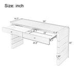 Table console incurvée Clihome avec rangement, table d'entrée en bois avec 2 tiroirs, tables consoles rustiques de style fermier pour entrée, couloir, salon