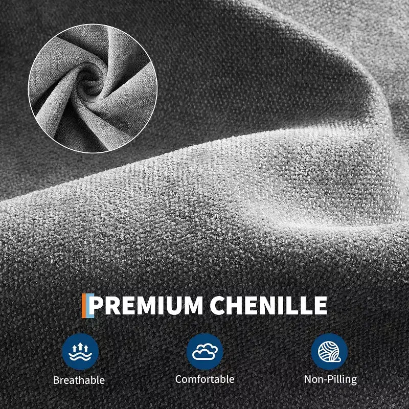 Fauteuil inclinable électrique avec port USB, fauteuil à bascule pivotant à 270° avec assise large et tissu chenille, pour salon ou chambre de bébé