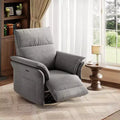 Power Recliner Chair with USB Port, 270 Swivel Glider Rocker with Wide Seat and Chenille Fabric, for Living Room or Nursery