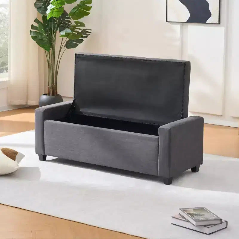 Banc de rangement gigogne capitonné Okak Modern, banc à chaussures rembourré pour chambre à coucher, couloir