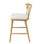 Christopher Knight Home Yuki Tabourets de comptoir modernes en bois d'hévéa rembourrés avec dossier incurvé ouvert (lot de 4)