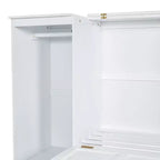 Lit escamotable double Clihome avec étagères de chevet et armoire