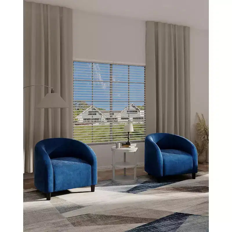 Fauteuils d'appoint (lot de 2) - Fauteuils club confortables, fauteuils baquet rembourrés avec accoudoirs et pieds solides pour salon, chambre, bureau, salle d'attente