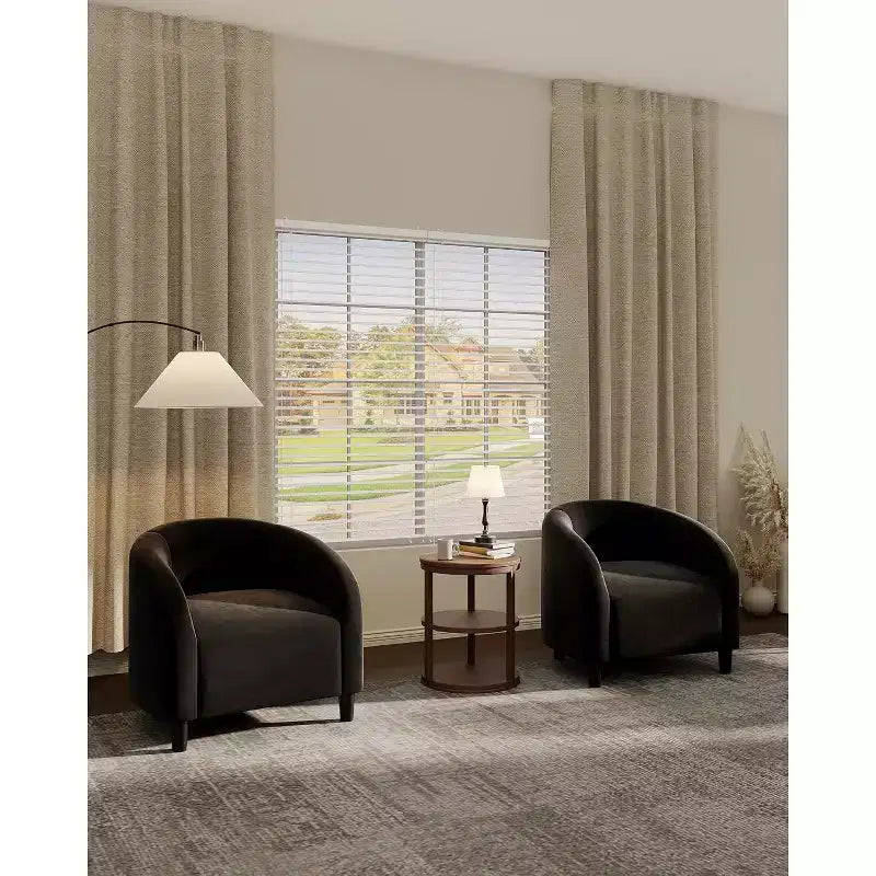 Fauteuils d'appoint (lot de 2) - Fauteuils club confortables, fauteuils baquet rembourrés avec accoudoirs et pieds solides pour salon, chambre, bureau, salle d'attente