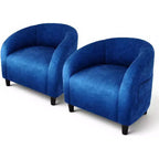 Fauteuils d'appoint (lot de 2) - Fauteuils club confortables, fauteuils baquet rembourrés avec accoudoirs et pieds solides pour salon, chambre, bureau, salle d'attente
