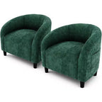 Fauteuils d'appoint (lot de 2) - Fauteuils club confortables, fauteuils baquet rembourrés avec accoudoirs et pieds solides pour salon, chambre, bureau, salle d'attente