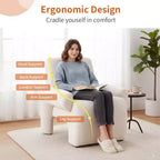 Fauteuil d'appoint surdimensionné Bestier en tissu chenille de qualité supérieure, avec larges accoudoirs, confort ergonomique et cadre en bois massif
