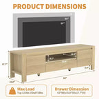 Meuble TV de 55 po avec portes et armoire, meuble de divertissement style rustique, support de divertissement pour téléviseurs jusqu'à 60 po, console TV pour salon, chambre à coucher