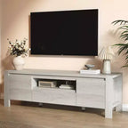 Meuble TV de 55 po avec portes et armoire, meuble de divertissement style rustique, support de divertissement pour téléviseurs jusqu'à 60 po, console TV pour salon, chambre à coucher