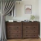 COZONY Commode Verticale 31.5W, Commode Haute en Bois Cannelé avec Tiroirs Coulissants Lisses, Commode à Tiroirs à Onde Unique