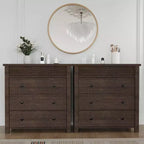 COZONY Commode Verticale 31.5W, Commode Haute en Bois Cannelé avec Tiroirs Coulissants Lisses, Commode à Tiroirs à Onde Unique