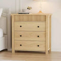 COZONY 31.5W Vertical Chest of Drawers, Tall Fluted Wooden Dresser with Smooth Glide Drawers, Single Wave Chest Drawers