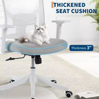 Chaise de Bureau Ergonomique, Chaise de Bureau Confortable avec Appui-tête Rembourré Réglable, Chaises de Jeu Confortables avec Support Lombaire pour Chambre à Coucher, Bureau, Étudiant