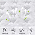 Matelas hybride King Size 30 cm, Moelleux Ferme, Ressorts ensachés individuels, Mousse à mémoire de forme CertiPUR-US