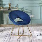 Fauteuil d'appoint en velours soyeux TUYOHW, fauteuil de salon avec base traîneau en métal doré, dossier incurvé, fauteuil moderne pour salon, chambre à coucher