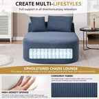 Okak Canapé-lit sans accoudoirs surdimensionné moderne, chaise longue en velours côtelé pour salon, appartement