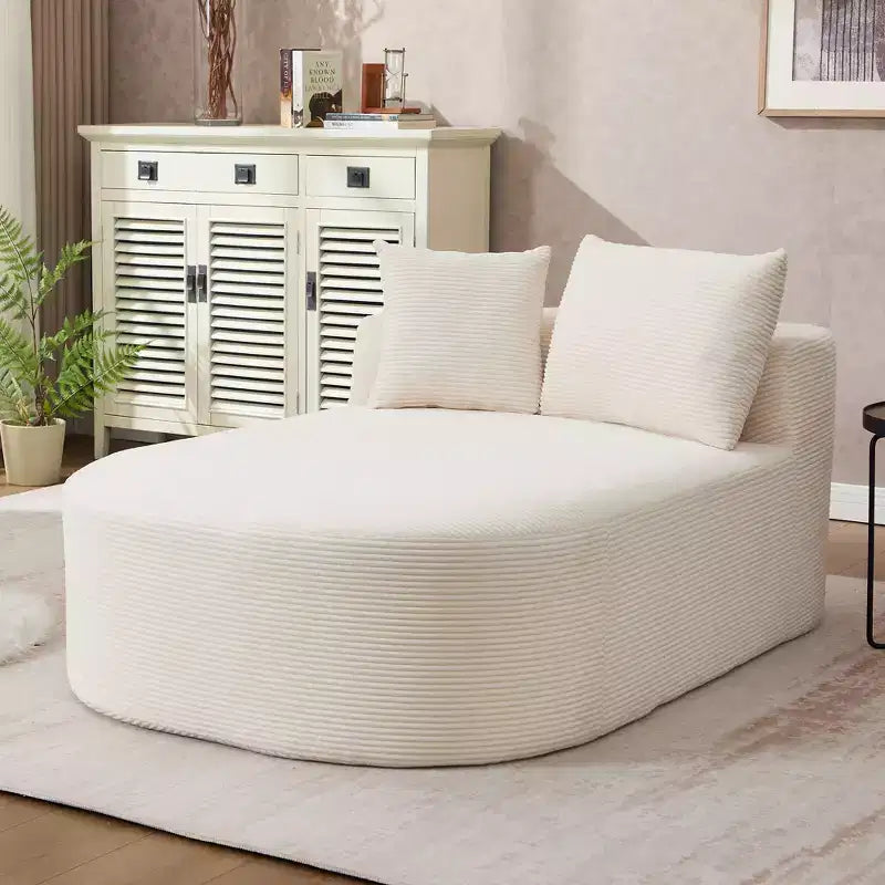 Okak Modern Oversized Boneless Sleeper Sofa Chaise Lounge Chair,Corduroy Upholstered Couch for Living Room,Apartment