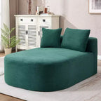 Okak Canapé-lit sans accoudoirs surdimensionné moderne, chaise longue en velours côtelé pour salon, appartement