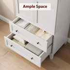 Meuble de rangement haut avec 2 portes et 2 tiroirs, armoire de cuisine de style ferme avec étagères réglables pour cuisine, salon, bureau