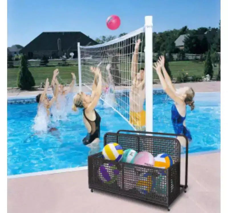T8031 Étagère de rangement extérieure simple niveau pour piscine, PE + fer,