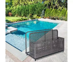T8031 Étagère de rangement extérieure simple niveau pour piscine, PE + fer,