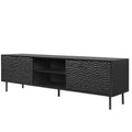 Bestier Modern TV Stand with Adjustable Shelves & Honeycomb Pattern