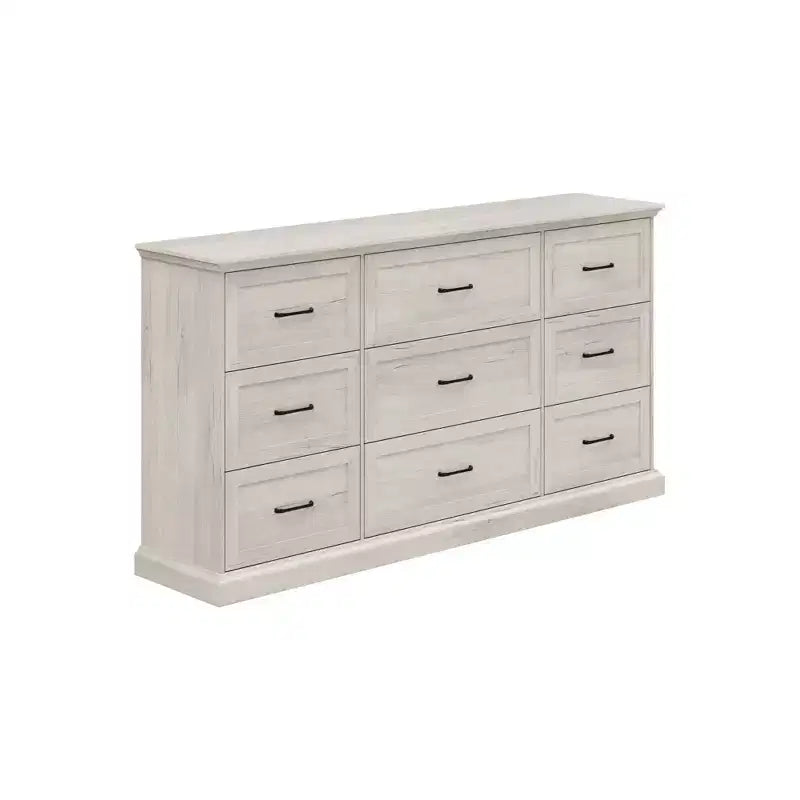 Commode de Rangement Large Rustique Hitow 9 Tiroirs 70,9" de Large pour Salon, Meuble TV, Organisateur de Chambre à Coucher