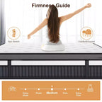 Matelas Queen en boîte 14 pouces, mousse à mémoire de forme au gel et ressorts ensachés, matelas hybride mi-ferme, soutien dorsal et isolation des mouvements, lit rafraîchissant pour les personnes dormant sur le côté