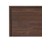Mitchell Buffet rectangulaire moderne industriel 2 portes en bois d'acacia massif de 41 pouces de large, couleur marron charbon vieilli
