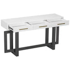 TUYOHW Console moderne avec 3 tiroirs de rangement, table d'entrée extra longue de 145 cm pour entrée, couloir, salon, foyer