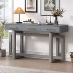 TUYOHW Console moderne avec 3 tiroirs de rangement, table d'entrée extra longue de 145 cm pour entrée, couloir, salon, foyer