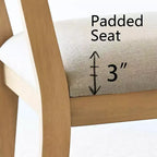 Lot de 2 chaises de salle à manger modernes sans accoudoirs avec dossier en rotin tressé et cadre en bois, chaises d'appoint élégantes pour cuisine ou salle à manger - Panipeachy
