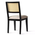 Lot de 2 chaises de salle à manger modernes sans accoudoirs avec dossier en rotin tressé et cadre en bois, chaises d'appoint élégantes pour cuisine ou salle à manger - Panipeachy