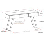 Console et table de canapé Lowry en noyer