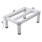 Support de rayonnage en aluminium avec une capacité de 450 kg, étagère alimentaire de sol commerciale pour restaurants, cuisines, magasins