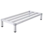Support de rayonnage en aluminium avec une capacité de 450 kg, étagère alimentaire de sol commerciale pour restaurants, cuisines, magasins